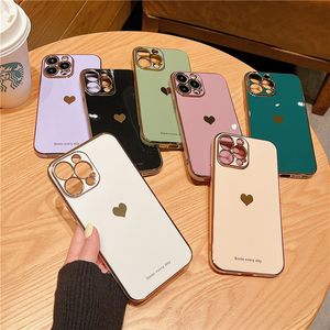 Cell Phone Cases Luxury Plating Soft Back Cover For iPhone 15 14 13 12 11 Pro Max Mini XSMAX XR X XS 7 8 Plus SE2 Raised Full Camera Protection Bumper TPU Shockproof Cover