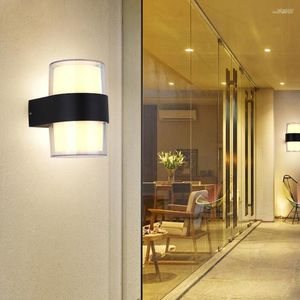 Lâmpadas de parede Superfície montada IP54 LED luz ao ar livre impermeável estilo nórdico moderno interior sala de estar varanda lâmpada de jardim 220V