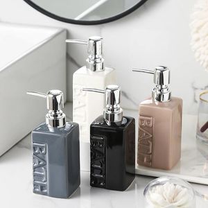 Liquid Soap Dispenser Ceramic Lotion Bottle Simple Home Badrumstillbehör Hand Sanitizer Sub-Bottle Press Shampoo Dusch Gel Gel Gel