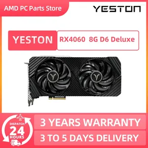 Grafikkort Yeston RTX 4060 8G D6 GPU GDDR6 NVIDIA Grafikkort 8PIN 128 BIT RTX4060 för PC -spel