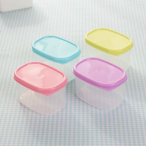 Snack Box Snack Candy Fresh-Keeping Box Rectangular Plastic Cante Food Schedile Box School School PP Clay Box 1224672