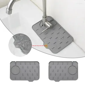 Kitchen Storage Faucet Absorbent Silicone Mat Sink Splash Guard Drainage Sponge Drying Rack Bathroom Countertop Protection