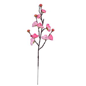 Hot Selling Short Plum Blossom Flower Branch Artificial Silk Flowers Wintersweet Plum Blossom Pink Peach Plum Christmas Home Garden Decoration