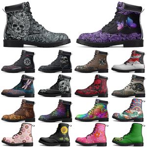 DIY Classic Martin Boots Non-Slip i Autumn Winter Versatile Fashion Customized Unisex Warm Fashion Versatile Elevated Casual Boots 20193