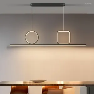 Подвесные светильники Современные минималистичные светильники для столовой Креативная индивидуальная барная люстра Скандинавский светодиодный дизайнерский стол