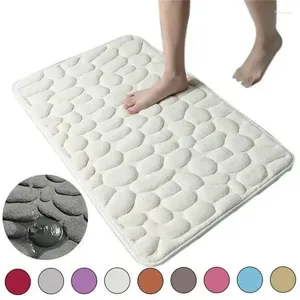 Bath Mats Memory Foam Bathroom Mat Coral Velvet Super Non-Slip Rapid Water Absorption Soft And Comfortable Easier To Dry Machine Wash