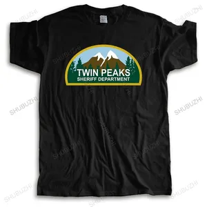 Herren-T-Shirts angekommen, Herren-T-Shirt, Sommer, kurzärmelig, Baumwolle, Herrenbekleidung, Twin Peaks Population, Herren-Grafikshirt, größere Größe