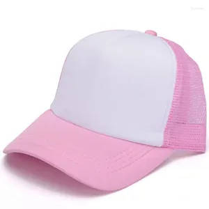 Kulkapslar kvinnor vanligt mesh tillbaka skum trucker hatt tom baseball mössa för män sommarförare hattar svart marin rosa rödblå gul