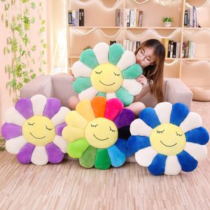 1pc super grande pelúcia sol flores travesseiro brinquedo macio brinquedo de pelúcia esteiras meditação almofadas de chão para crianças