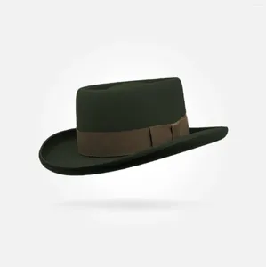 Berets Fabrik Direktverkauf Schmetterling Gurtband Dekorative Wollmütze Mode Flanged Pure Top Hat