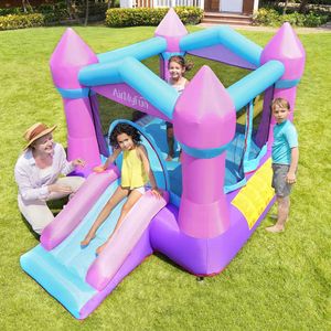 Kids Bounce House Indoor Inflatable Castle Small Bouncer Moonwalk Park Toys Children Playhouse Outdoor Play Fun Birthday Gifts Backyard Party Jumping Jumper