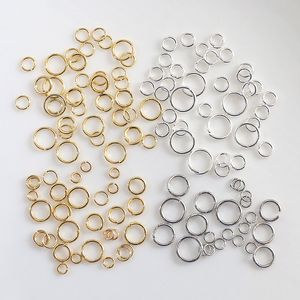 DIY smycken tillbehör REAL GULD PLATING FÄRG KONSERVATION SINGLE LOOP ANSLUTNING CIRCLE Cirkel