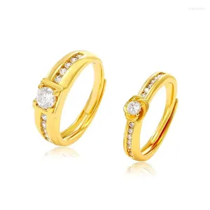 Cluster Rings MxGxFam Cost Performance Replacement Anniversary Engagement For Lover Women Men Gold Plated 24 K Jewelry Fashion