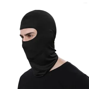Bandanas Black Ski Mask For Men Balaclava Motorcycle Face Cover Bandana Headwear Outdoor Sport Cycling Breathable UV Protection Scarf