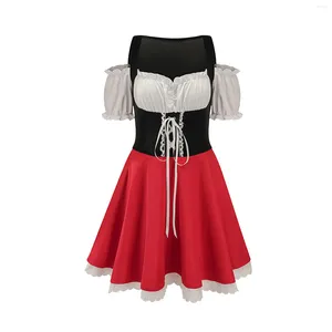 Casual Kleider Sexy Frauen Oktoberfest Kleid Damen Frau Bayerische Deutsche Dirne Kellnerin Serving Maid Kostüm S-3XL Bier Mädchen Phantasie