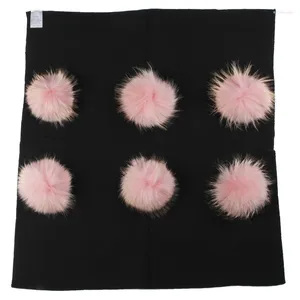 Sciarpe Born Warm Cashmere Coperta per neonati per bambini con pompon in vera pelliccia da 15 cm Biancheria da letto per dormire da viaggio Avvolgere