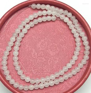 Pietre preziose sciolte Squisite perle rotonde di giada bianca 4/6/8/10mm 15 pollici per la creazione di gioielli