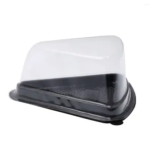 Take Out Containers 50 Pcs Cake Boxes Disposable Triangle Moon Tray Food Gift Packaging Container