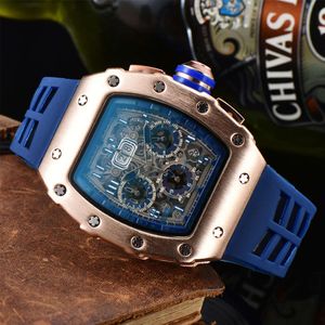 Trendige mechanische Textur, einfache Jugendmode, Sport, sechs Pin-Armbanduhr für Männer