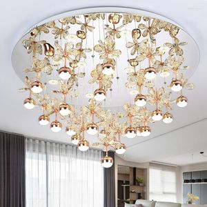 Ceiling Lights Led Round Crystal Lamp K9 Modern Simple Bedroom Room Lamps Living Wedding TA9157B