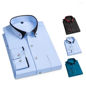 Men's Casual Shirts Men Summer Cotton Long-Sleeved Shirt Male Slim Spring Lapel Non-iron Anti-wrinkle Business Dress Top Brand Clothing