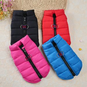 New autumn and winter pet clothes zipper vest warm dog clothes fashion atmosphere pull button dog clothing