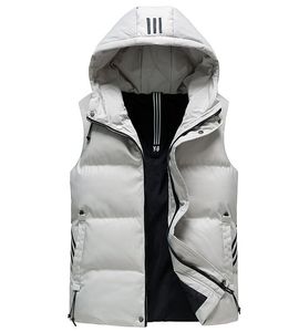 Y-9 black designer mens vest zipper hooded puffer vest bodywarmer down cotton mens gilet sleeveless winter jacket coat