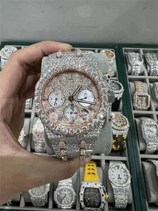 Luxuriöse Moissanit-Diamantuhr, Iced Out-Uhr, Designer-Herrenuhr für Herrenuhren, hochwertige Montre-Uhren mit automatischem Uhrwerk, Orologio. Montre de Luxe l74