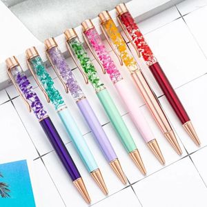 Creative DIY Flower Ball Point Pennor Elegant Personlig gåva Estetiska Stationery Office levererar skola Stationära tillbehör