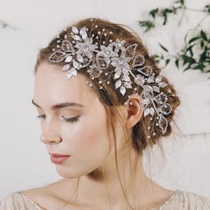 Headpieces Bride Headbands With Shinning Rhinestone Crystal Guest Wedding Headdress Hair Accessories Bridal Headpiece Gold/Silver Color