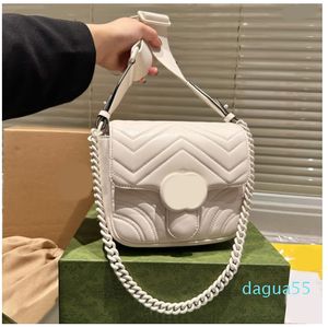 سلسلة رفرف Crossbody Leather Designer العلامة التجارية أزياء حقائب اليد الكتف عالية الجودة المرأة محفظة المحفظة الهاتف المعدني