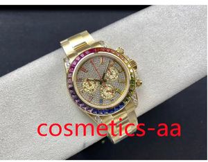 Men's watch chronograph dial full drill design 7750 integrated automatic mechanical movement sapphire glass 904 stainless steel Luminous waterproof Wristwatch