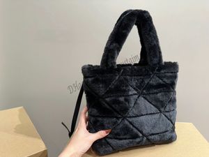 P projektant 2-częściowy zestaw jesiennych i zimowych mody Plush torebka luksusowa przyjazna dla środowiska wełniana torebka damska torba crossbody torba na ramię