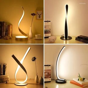 Table Lamps Modern LED Lamp Touch Swith Light For Living Bedroom Bedside Study Eye Protect Desktop Decora Ambient Luminaria Desk Night