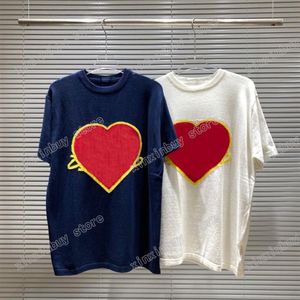 22ss Men Women Designers Knitted T-shirt T-Shirts tee Love jacquard letter short sleeve Man Crew Neck paris Fashion Streetwear whi258D