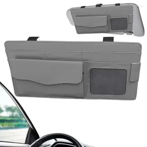 Car Organizer Visor Card Pocket Organization Multi-Functional Road Trip Necessities For Signature Pens Wallet Eyeglasses