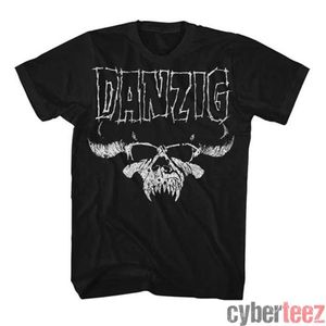 Men's T-Shirts DANZIG Skull Distressed T-Shirt Misfits Glenn Authentic Rock S-2XL212t