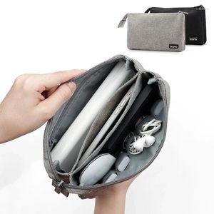 Storage Bags Double Layer Data Cable Bag Power Bank Mobile Hard Drive Phone Accessories Travel Organizing