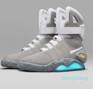 buty duży rozmiar US Boots Designer Authentic Air Mag Back to the Future Sneakers Marty McFly LED Buty oświetlenie magazynki Sneake męskie buty Sneakers Men Sneakers