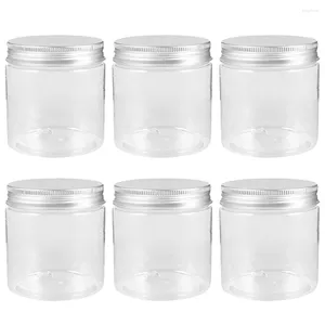 Storage Bottles 6Pcs Aluminum Lid Mason Jars Food Glass Container Yogurt Canning Portable Lids Mini Baby Containers Travel Bottle Pot