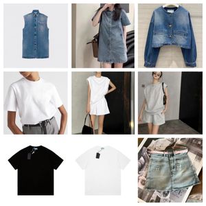 Designer Dress Sets Dress Fashion T-shirts Skirts for Women Black Gray Summer Outder Clothes Gifts