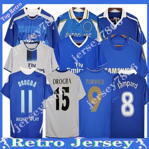 CFC 1999 Retro Soccer Jerseys Lampard Torres Drogba 01 03 05 06 07 08 Fotbollströjor Camiseta Wise Finals 2011 12 14 15 17 Terry Robben Gullit Soccer Jersey