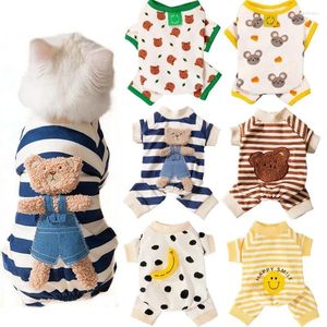 Dog Apparel Jumpsuit For Small Dogs Puppy Sweatshirt Autumn Winter Clothes Cute Thin Pajamas Kitten Chihuahua Coat Four Legs