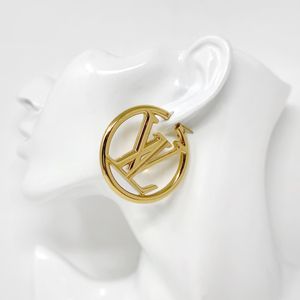 مع إكسسوارات Box Kids Dupe Designer Jewelry Earstuds 18K Gold Plated Hoop Earrings Women Fashion Designer Elings Ladies Jewelry Brands Popular