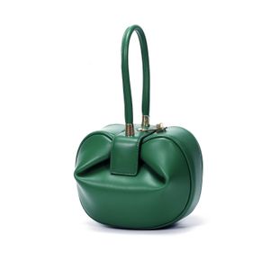 Bolsa de noite elegante: design de bolinho vintage | Acentos Metálicos | Couro Genuíno | Tendência Versátil vermelho marrom Fúcsia nude branco verde