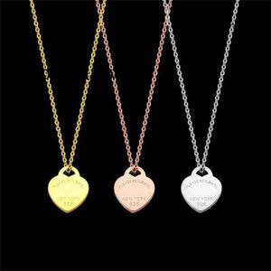 2023 Gold New Pendant Fashion Charms Men's and Women's Fourleaf Heart High Quality rostfritt stål Designer Halsband