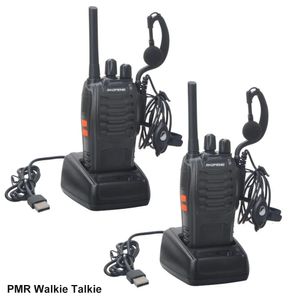 Walkie Talkie 2PcsPack Baofeng BF88E PMR 16Channels 4460062544619375MHz License Free Radio with USB Charger and Earpiece 231030