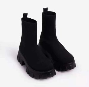 Botas Outono Inverno Casal Sapatos Mulheres Thicksoled Casual Tamanho Grande Vermelho Malha Curto Moda 3641 231030