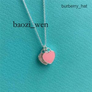 Heart Pendants Designer Lover 3 Colors Woman Jewelry Sier T Chains Womens Neckwear Blue Necklaces