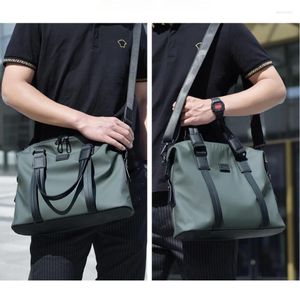 Портфели LEBSGE 2023, модная водонепроницаемая износостойкая сумка-портфель 13-14 дюймов для ноутбука, мужская сумка, повседневная сумка через плечо
